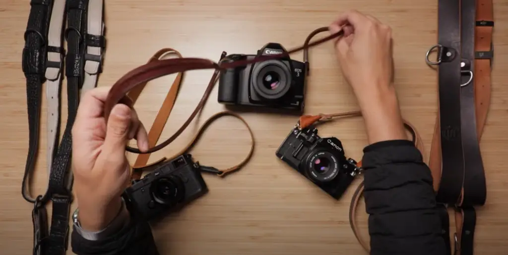 Comfort of leather camera straps