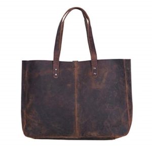 Komalc Genuine Soft Buffalo Leather Tote Bag