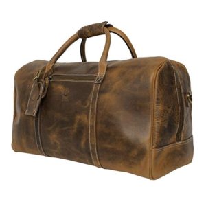 Handmade Leather Travel Duffel Bag