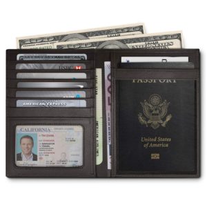 RFID Blocking Leather Passport Holder