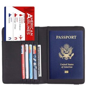 Casmonal Passport Holder Cover Wallet RFID