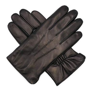 Harssidanzar Mens Luxury Italian Sheepskin Leather Gloves