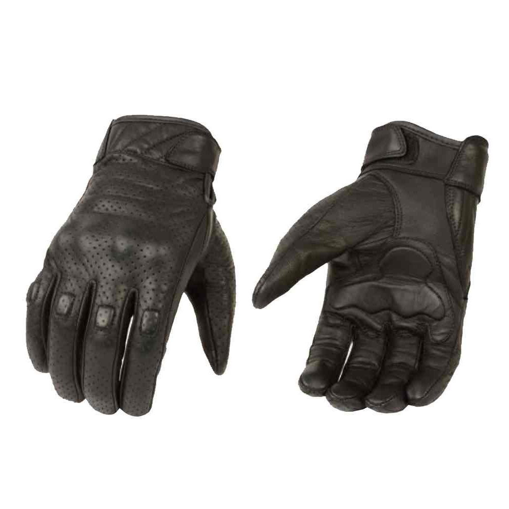 Milwaukee Leather Mens Premium Leather Perforated Cruiser Gloves MG7500