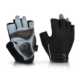 OZERO Bike Cycling Gloves Shockproof Gel Pads and Extra Grip Leather Palm