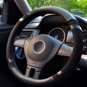 BOKIN Steering Wheel Cover Microfiber Leather and Viscose, Breathable