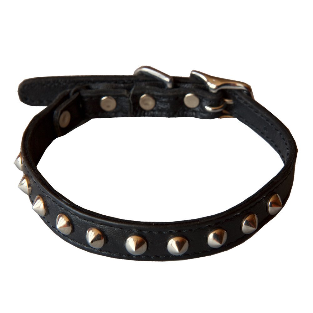 Kitty Planet Outlaw Black Studded Leather Safety Cat Collar